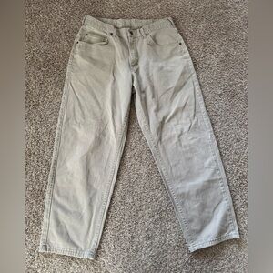 LL Bean Double L Relaxed Fit Khaki Pants Men Size 34X29 EUC